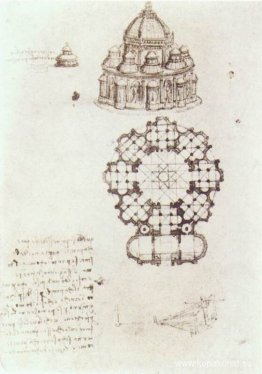 Studie av en central kyrka