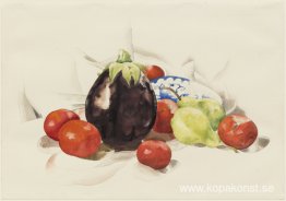 Aubergine och tomater