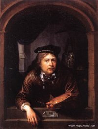 Självporträtt i ett fönster