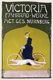 Reklamaffisch Victoria Fahrradwerke (cyklar)