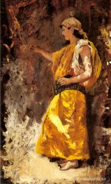 Stående arabisk kvinna