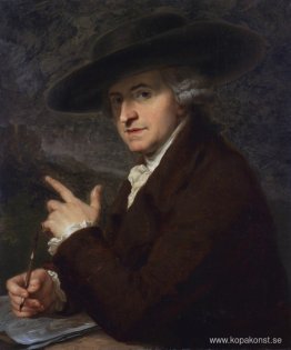 Porträtt av konstnärens make, målaren Antonio Zucchi