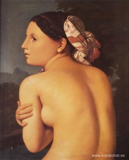 Halvfigur av en badare