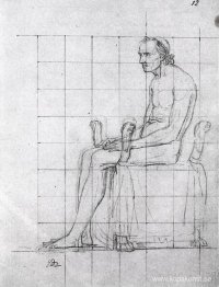 Nakenstudie av påven Pius VII