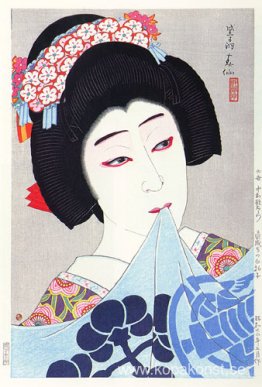 Nakamura Utaemon som Hanako i Musume Dojoji