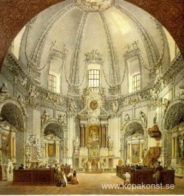 Interiör av Trinitarian Church i Vilnius, Litauen