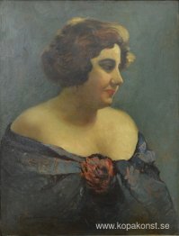 Porträtt av skådespelerskan Aura Fotino