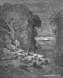 Och nu på jorden uppstod den sjunde aftonen i Eden