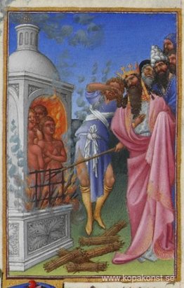 De tre hebréerna kastade in i den brinnande ugnen De tre hebréerna kastade in i den brinnande ugnen