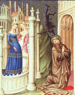 St. Jerome frestad av dansande flickor St. Jerome frestad av dansande flickor