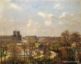 Tuileriernas trädgård, morgon, vår Tuileriernas trädgård, morgon, vår