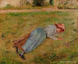 Vila, bondflicka som ligger på gräset, Pontoise Vila, bondflicka som ligger på gräset, Pontoise