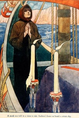En munk blev tillsagd i en vision att ta Andrews ben ombord på e En munk blev tillsagd i en vision att ta Andrews ben ombord på e