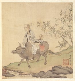 Lao-tzu rider på en oxe Lao-tzu rider på en oxe