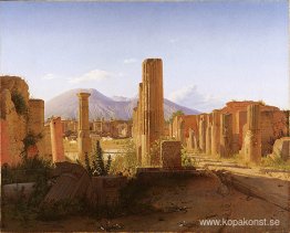 Forumet, Pompeji, med Vesuvius i fjärran Forumet, Pompeji, med Vesuvius i fjärran