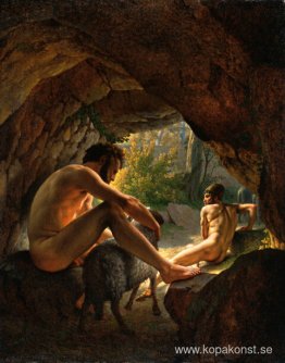 Ulysses som flyr från grottan av Polyphemus Ulysses som flyr från grottan av Polyphemus