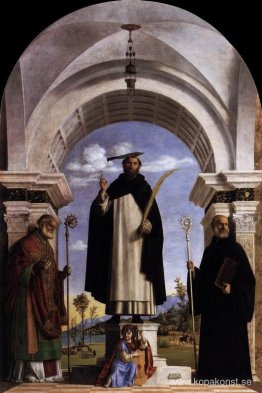 St Peter Martyr med St. Nicholas of Bari, St. Benedict och en än St Peter Martyr med St. Nicholas of Bari, St. Benedict och en än