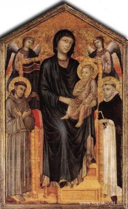 Madonna Enthroned with the Child, St. Francis, St. Domenico och Madonna Enthroned with the Child, St. Francis, St. Domenico och