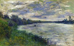 Seinen nära Vetheuil, stormigt väder Seinen nära Vetheuil, stormigt väder