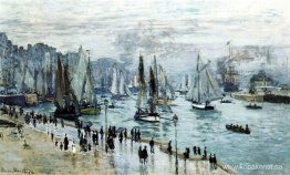 Fiskebåtar som lämnar hamnen, Le Havre Fiskebåtar som lämnar hamnen, Le Havre