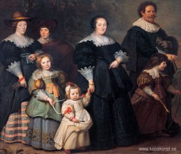 Självporträtt av konstnären med hans fru Suzanne Cock och deras Självporträtt av konstnären med hans fru Suzanne Cock och deras