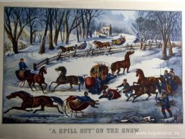 Ett spill ut på snön Ett spill ut på snön