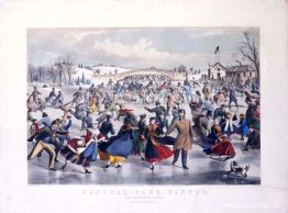 Central Park, vinter. Skridskodammen Central Park, vinter. Skridskodammen