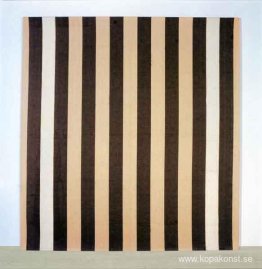 Peinture acrylique blanche sur tissu rayé blanc et marron Peinture acrylique blanche sur tissu rayé blanc et marron