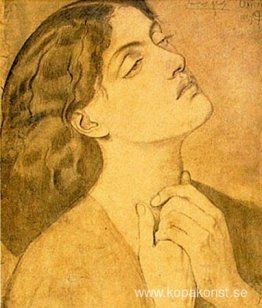 Studie av Guinevere för 0Sir Lancelot i drottningens kammare Studie av Guinevere för 0Sir Lancelot i drottningens kammare