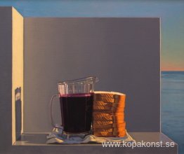 Stilleben med druvjuice och smörgåsar (Xenia) Stilleben med druvjuice och smörgåsar (Xenia)