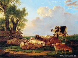 Äng med boskap Äng med boskap