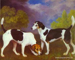 Hund och tik i ett landskap Hund och tik i ett landskap