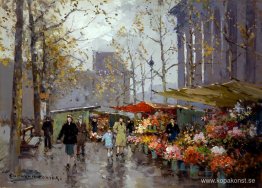 Blomstermarknad på La Madeleine Blomstermarknad på La Madeleine