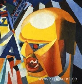 Porträtt av F.T. Marinetti. Plastsyntes (Marinetti plastsyntes) Porträtt av F.T. Marinetti. Plastsyntes (Marinetti plastsyntes)