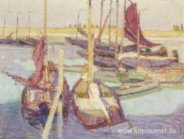 Båtar i en hamn, Ostende Båtar i en hamn, Ostende