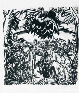 Badande under träd Badande under träd