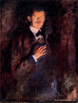 Självporträtt med brinnande cigarett Självporträtt med brinnande cigarett