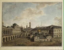 Terem och Vår Frälsares kyrka i en tallskog i Kreml Terem och Vår Frälsares kyrka i en tallskog i Kreml