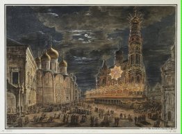 Belysning vid Soboronaya-torget med anledning av kröningen av Al Belysning vid Soboronaya-torget med anledning av kröningen av Al