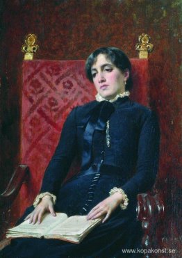 Porträtt av en dam med en bok Porträtt av en dam med en bok