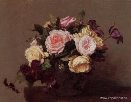 Rosor och Klematis Rosor och Klematis