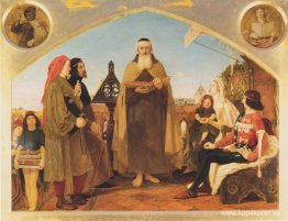 John Wycliffe läser sin översättning av Bibeln till John of Gaun John Wycliffe läser sin översättning av Bibeln till John of Gaun