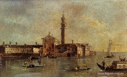 Utsikt över ön San Giorgio i Alga, Venedig Utsikt över ön San Giorgio i Alga, Venedig