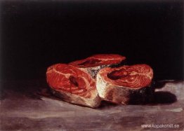 Stilleben tre laxbiffar Stilleben tre laxbiffar