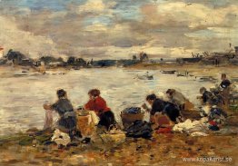 Tvätterier på stranden av Touques Tvätterier på stranden av Touques