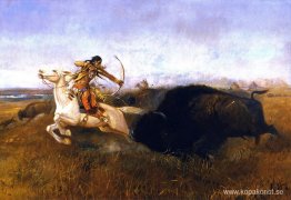 Indianer som jagar buffel Indianer som jagar buffel