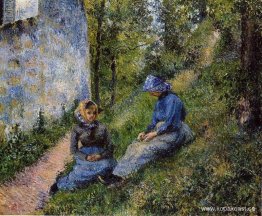 Sittande bönder, sömnad Sittande bönder, sömnad