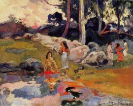 Kvinnor vid flodens strand Kvinnor vid flodens strand