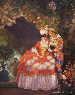 Lady och Harlequin Lady och Harlequin