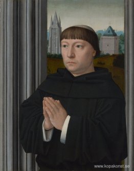 En Augustinerbroder ber En Augustinerbroder ber